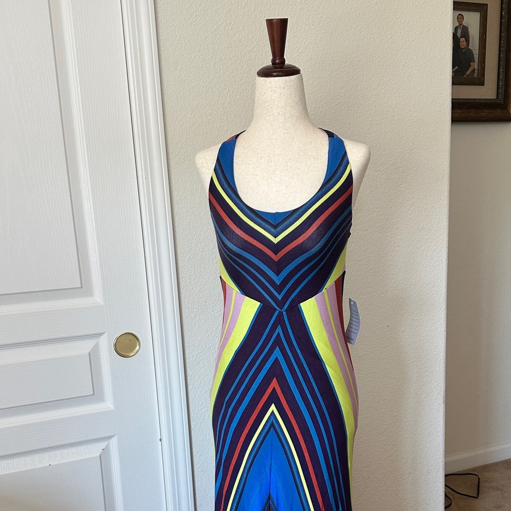 Multicolor Geometric Women Dress